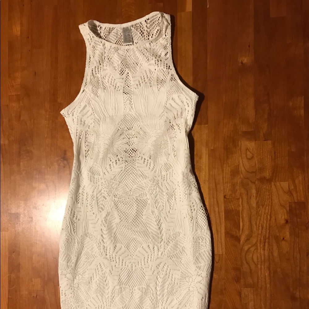 Mara Hoffman White Lace Mini Dress